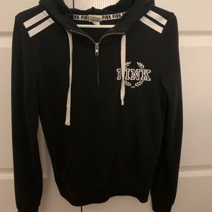 Black half-zip hoodie from PINK